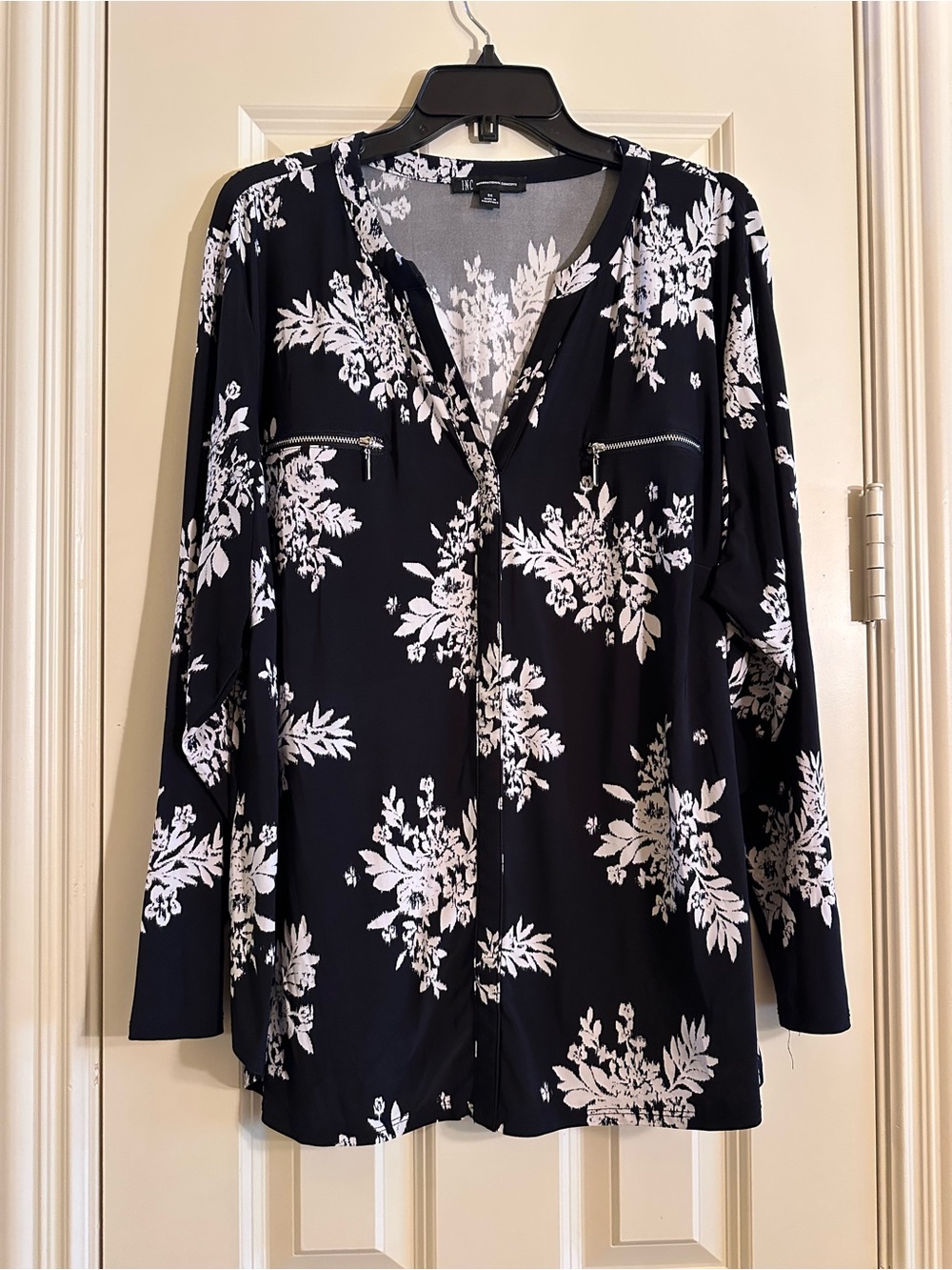 Black Floral INC Blouse